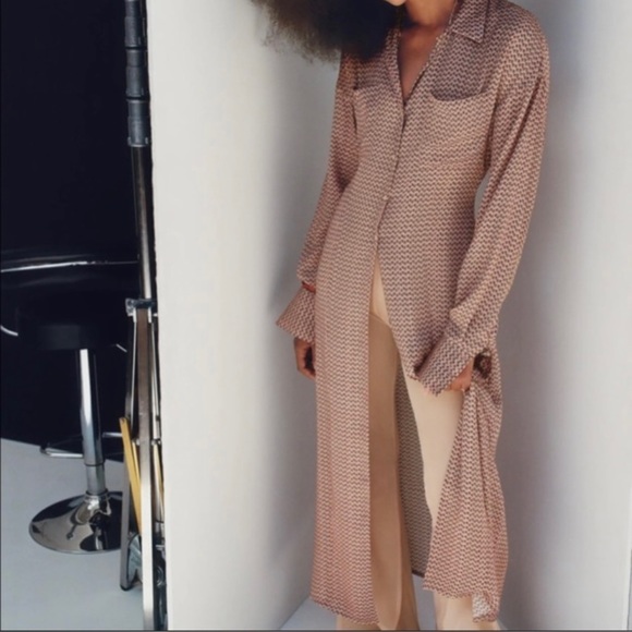 Zara Dresses & Skirts - Zara Printed Shirt Dress